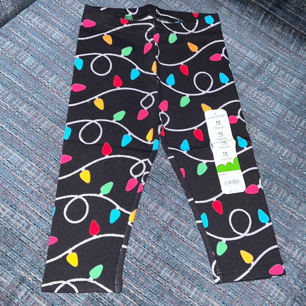 Girls 12 month Christmas lights leggings